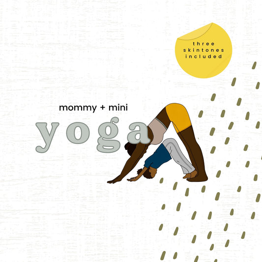 Mommy & Mini Yoga Digital Stickers