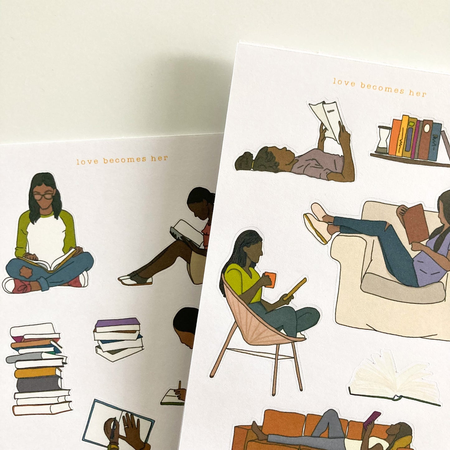 Library Girls Sticker Sheet