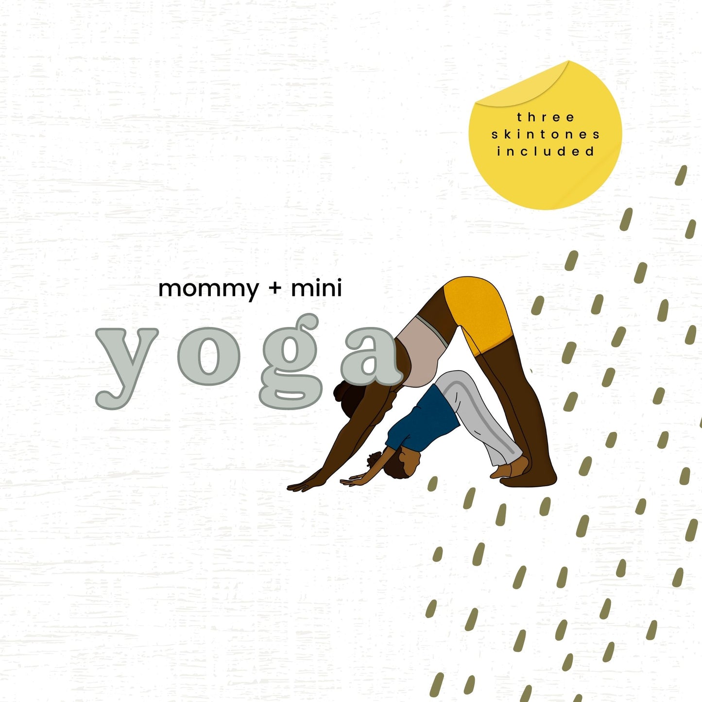 Mommy & Mini Yoga Digital Stickers