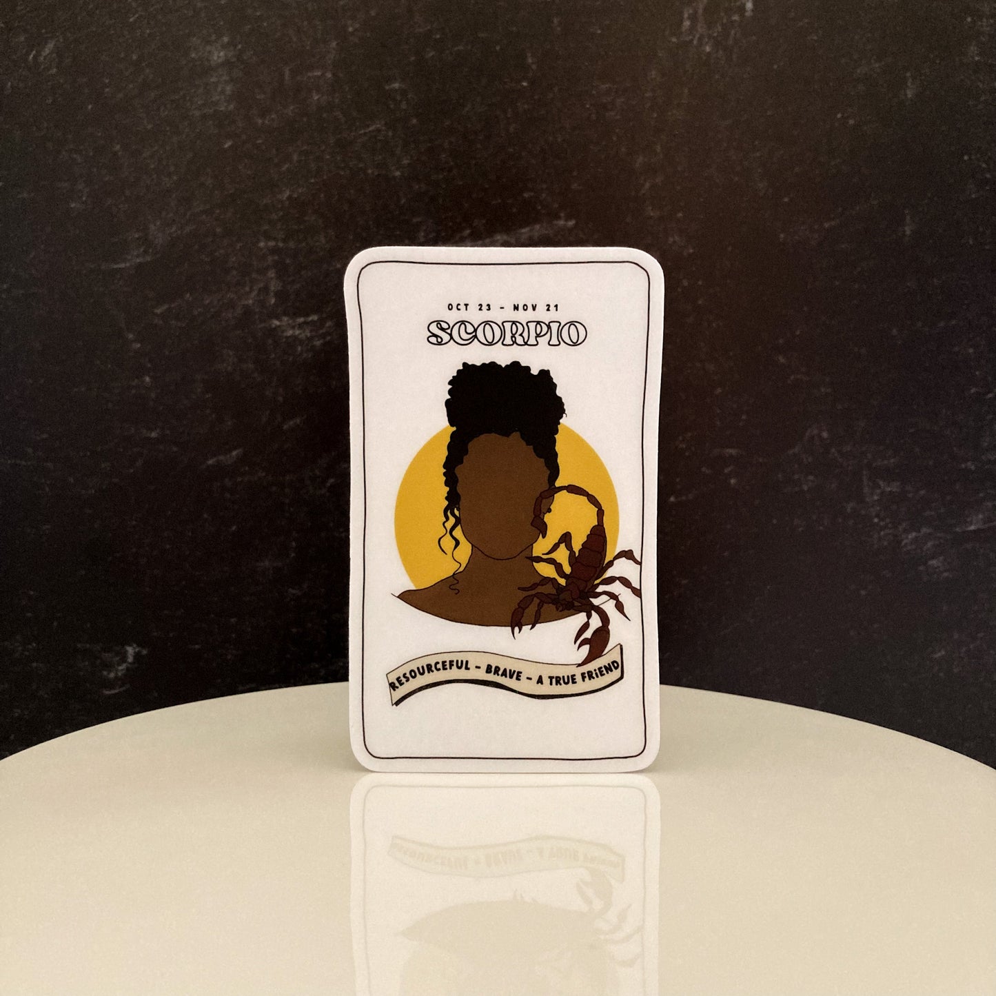 Scorpio Horoscope Tarot Card Waterproof Sticker