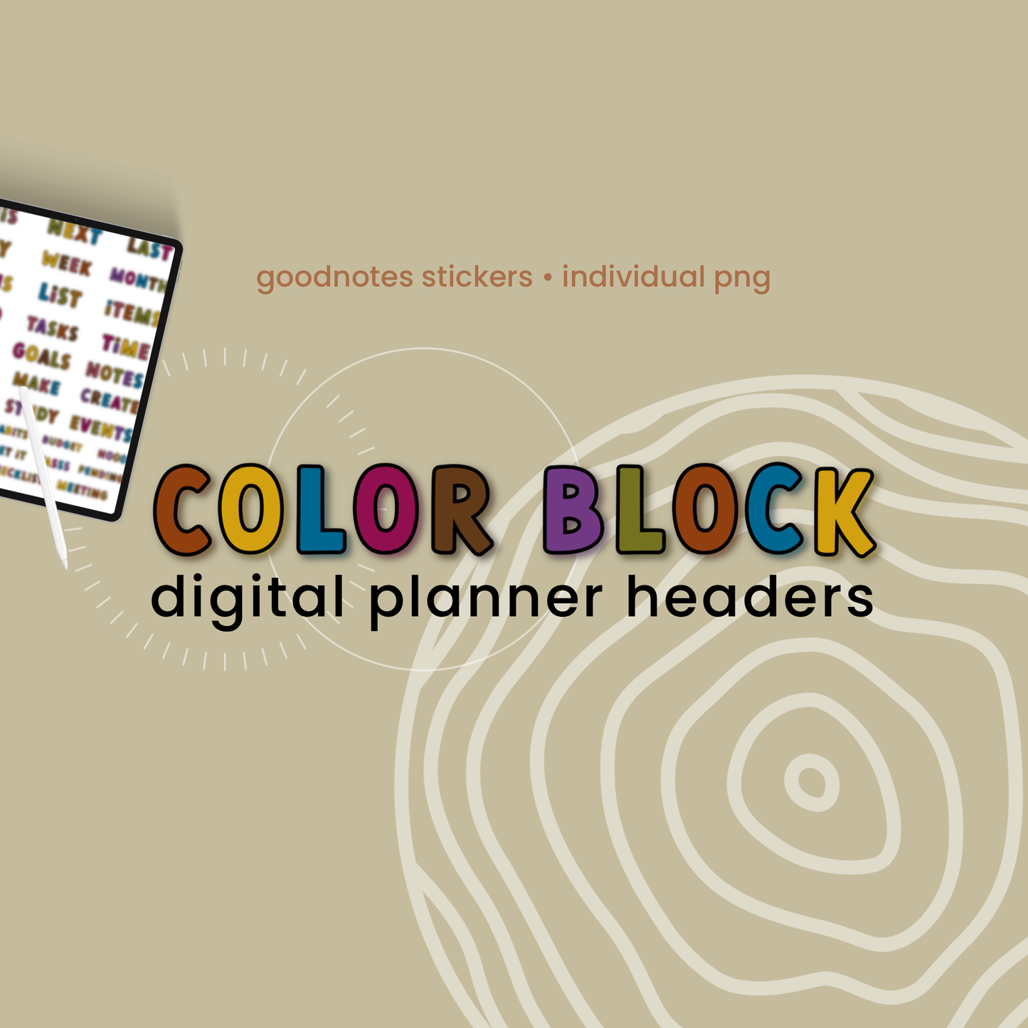 Colorblock Digital Stickers