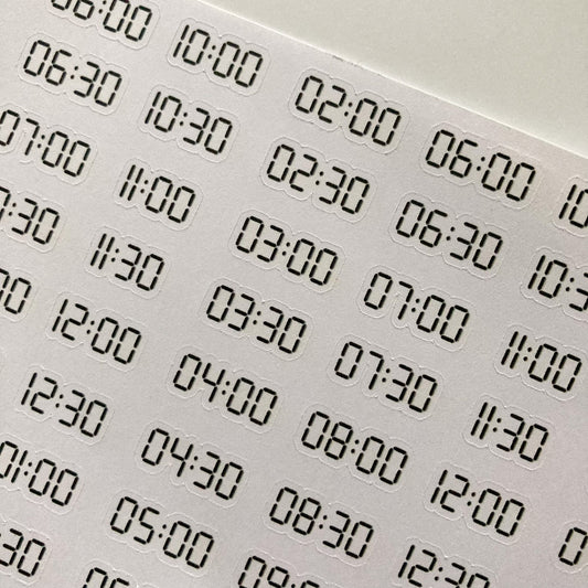 Digital Clock Times Sticker Sheet