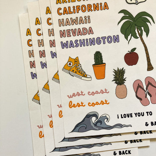 Best Coast Sticker Sheet