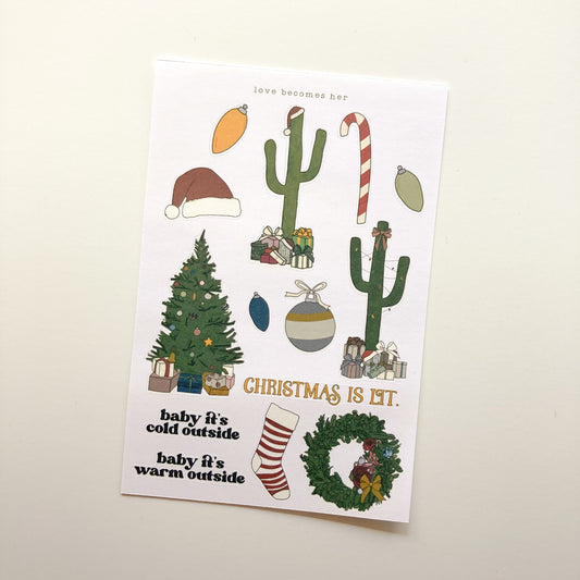 Christmas Doodles Sticker Sheet