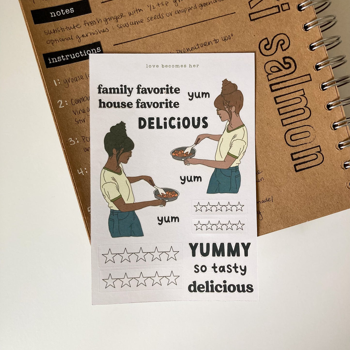 Recipe Journal Sticker Sheet Bundle