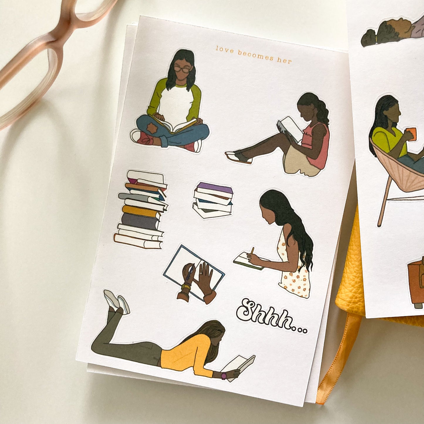 Library Girls Sticker Sheet